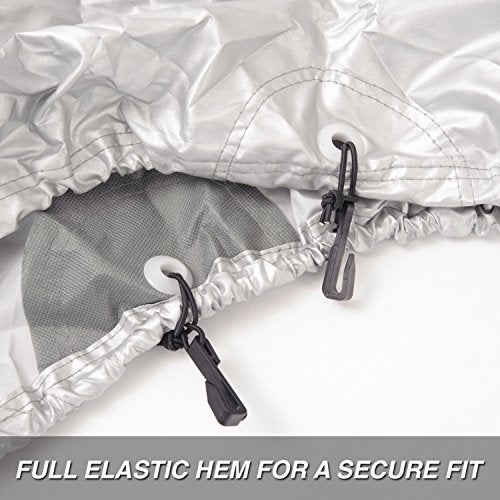 Budge غطاء دراجة نارية بودج سبورتسمان، أسود، مقاوم للماء، يناسب جميع الأحجام، يناسب حتى 114" - Image 4