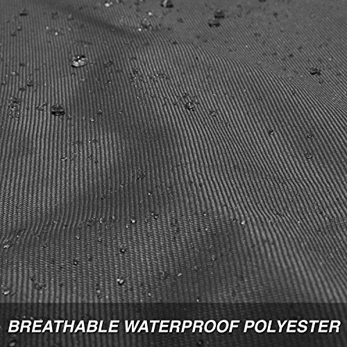 Budge غطاء دراجة نارية بودج سبورتسمان، أسود، مقاوم للماء، يناسب جميع الأحجام، يناسب حتى 114" - Image 3