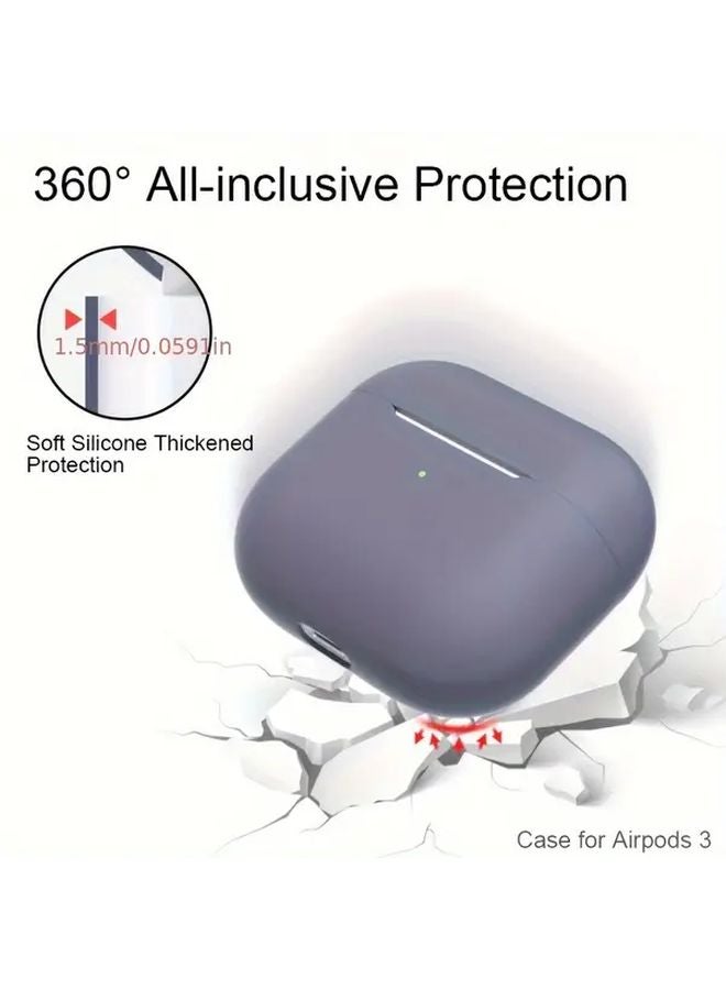 Black Soft Flexible Protective Case Cover for AirPods 3 Minimalist Design - Image 3