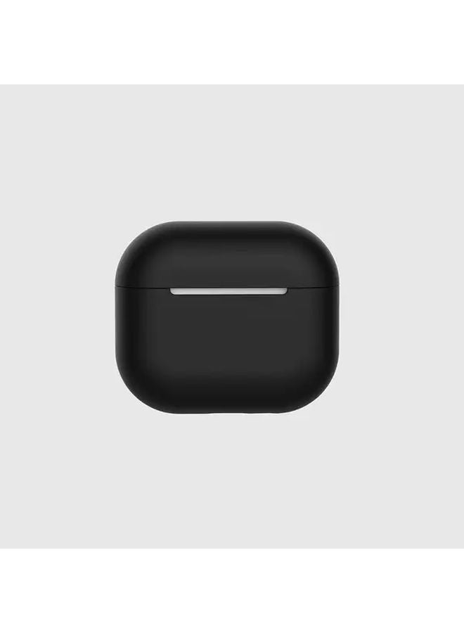 Black Soft Flexible Protective Case Cover for AirPods 3 Minimalist Design - Image 1