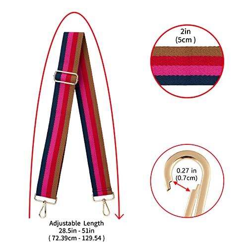 ZOOEASS Wide Shoulder Strap Adjustable Replacement Belt Crossbody Canvas Bag Handbag (wide: 1.97"(5CM) Color8) - Image 5