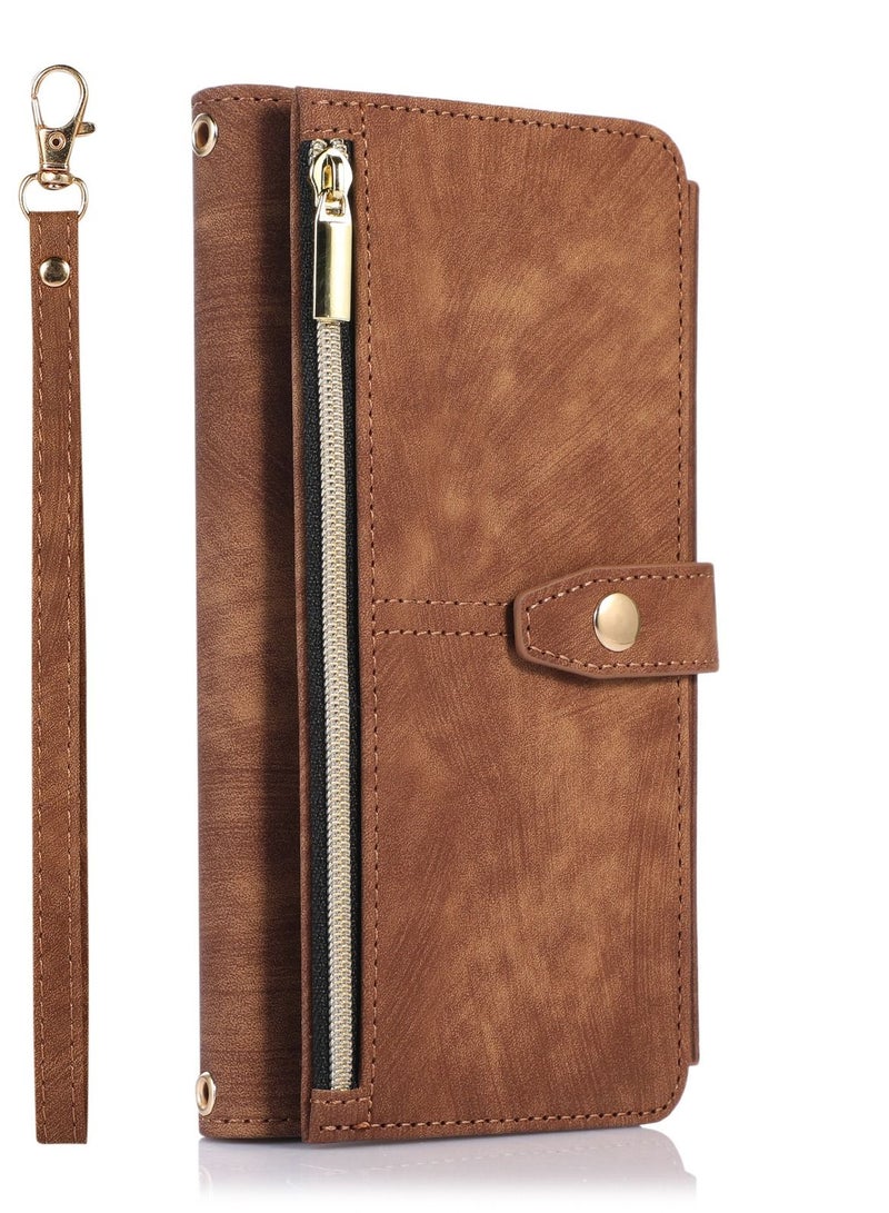 Suteni Flip Cover Leather Protective Hidden Purse Phone Case for iPhone - Image 1