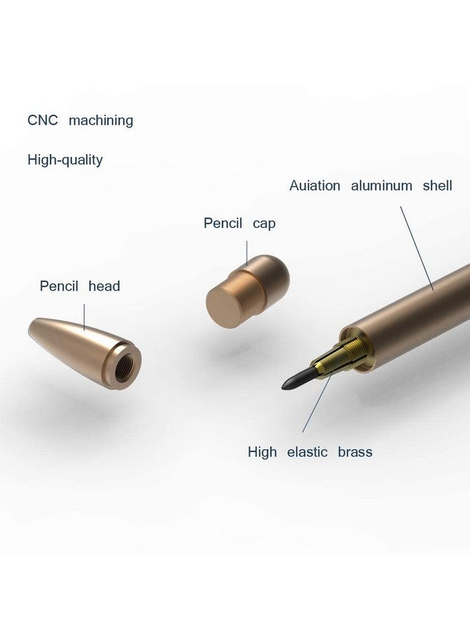 WSD Mechanical Pencil,Drawing Pencils,Sketch Pencils,Magnetic Control Pencil,Pencil Refills Diameter2.0Mm, 2B Gold - Image 4