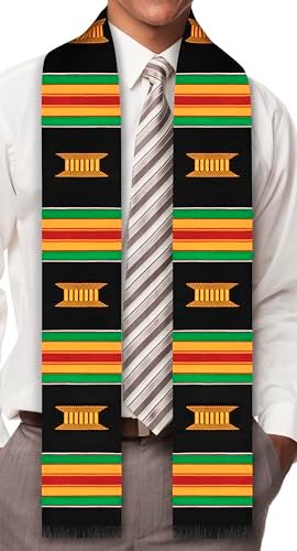ADVANSYNC Kente Cloth Stole Black (New Beautiful Black) - Image 2