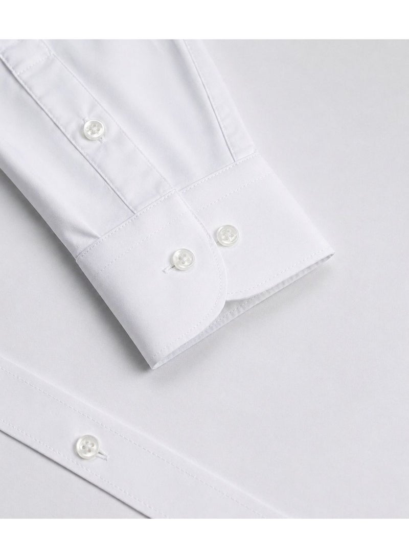 Anjerdan Men’s White Formal Shirt – Slim Fit Cotton, Lightweight & Breathable, Long Sleeve Office Wear - Image 5