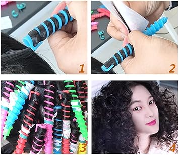 ericotry 18Pcs Plastic Spiral Hair Perm Rod Spiral Rod Barber Hairdressing Styling Curling Perm Rod Hair Rollers Salon Tools for Women Girls - Image 4