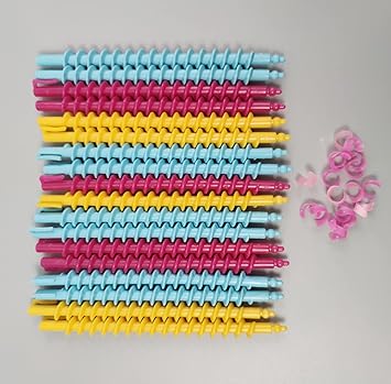 ericotry 18Pcs Plastic Spiral Hair Perm Rod Spiral Rod Barber Hairdressing Styling Curling Perm Rod Hair Rollers Salon Tools for Women Girls - Image 2