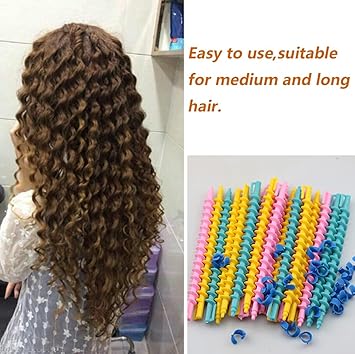 ericotry 18Pcs Plastic Spiral Hair Perm Rod Spiral Rod Barber Hairdressing Styling Curling Perm Rod Hair Rollers Salon Tools for Women Girls - Image 3