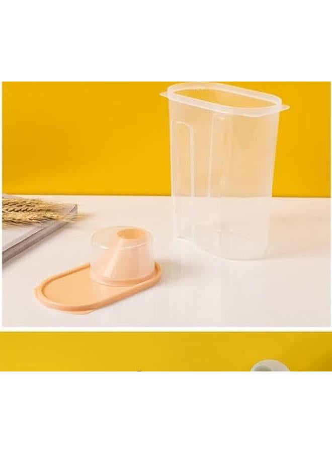 SKY-TOUCH Food Storage Containers 4Pcs With Measuring Cup 2.5L Airtight Plastic Kitchen And Pantry Storage Organizer Food Grade And Bpa Free For Cereal Dry Food Flour And Sugar - Image 2