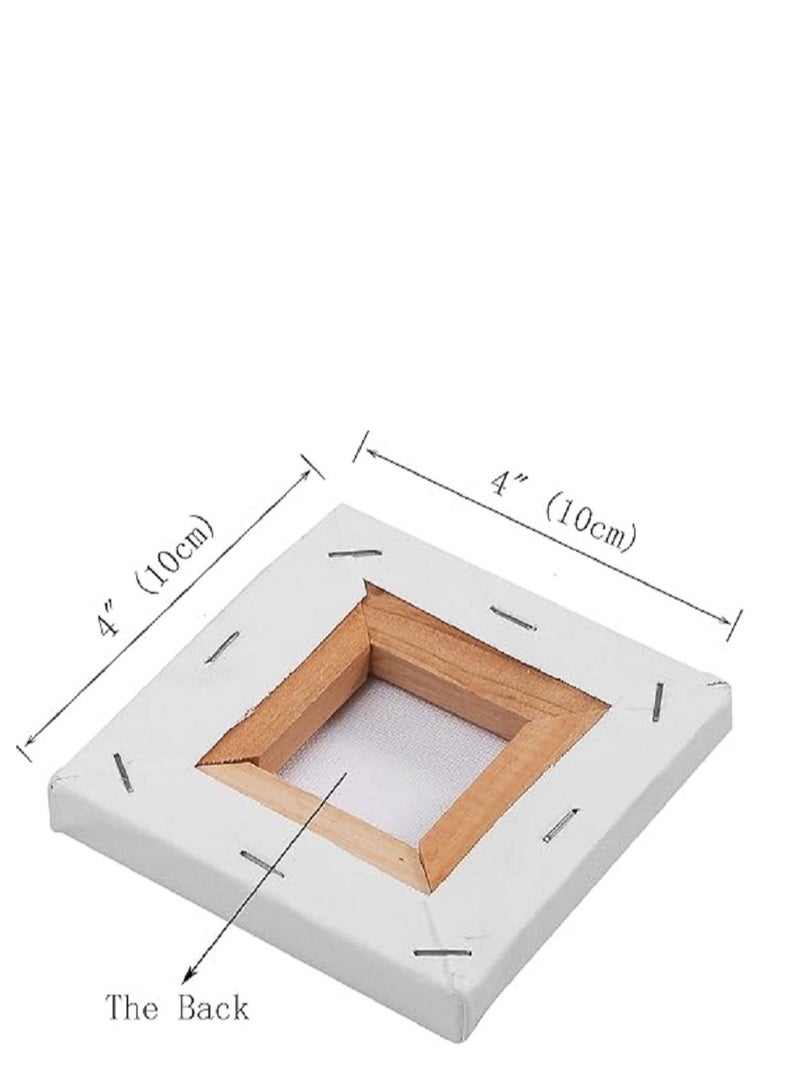 6-Piece Oil Canvas Set - 10 x 10 cm - Stretchable Unleash your creativity with this mini canvas set, specially designed for fine art projects and detailed drawing, whether you're a professional artist or a passionate beginner. - Image 3