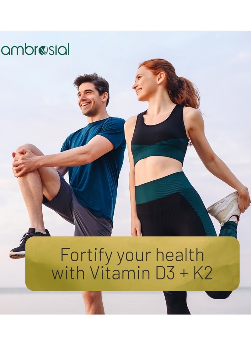 Vitamin D3 K2 Liquid Drops Mango Flavor High Strength Vitamin D Liquid 500 Iu And Vitamin K2 50 Mcg Per Drop Pack Of 2-60 Ml