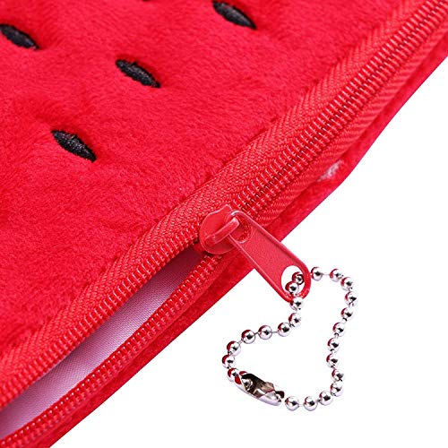 Mistazzo Canvas Watermelon Shape Pencil Pouch Stationary Organizer For Kids Boys Girls - Red - Image 2