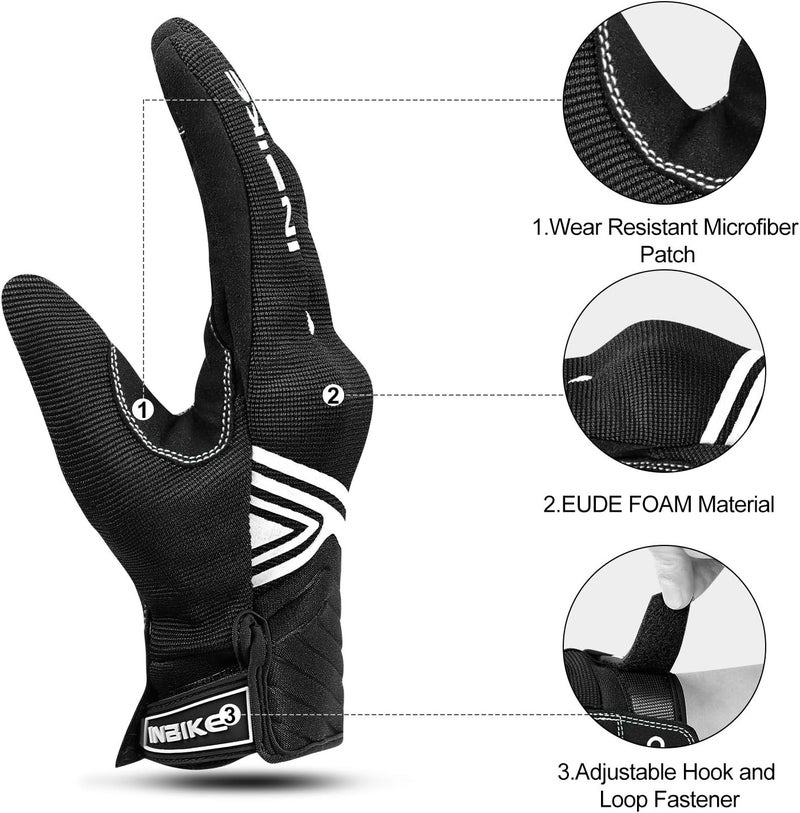 INBIKE Breathable Mesh Motorcycle Gloves with Touchscreen and TPR Palm Pad - Image 3