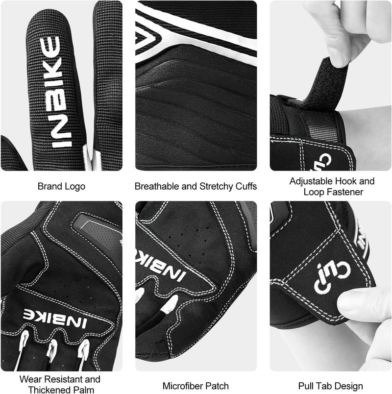 INBIKE Breathable Mesh Motorcycle Gloves with Touchscreen and TPR Palm Pad - Image 5