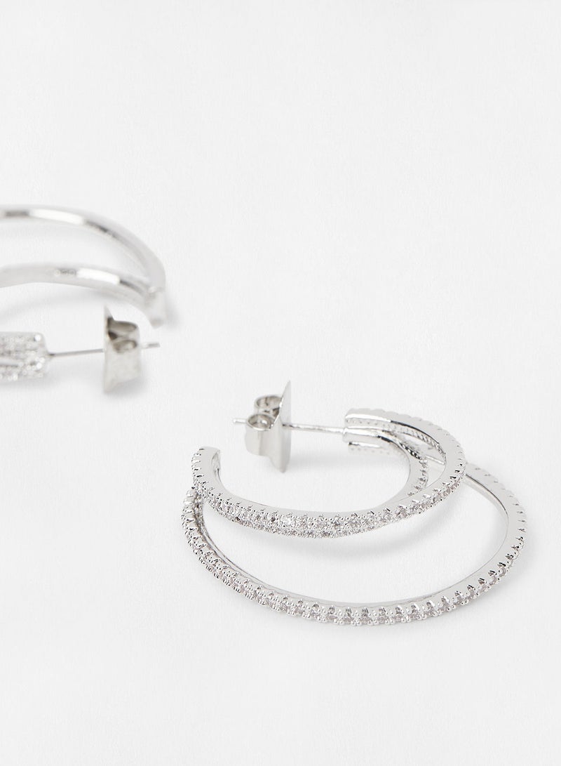 NIBEMINENT Triple Half Hoop Earrings  - Image 2