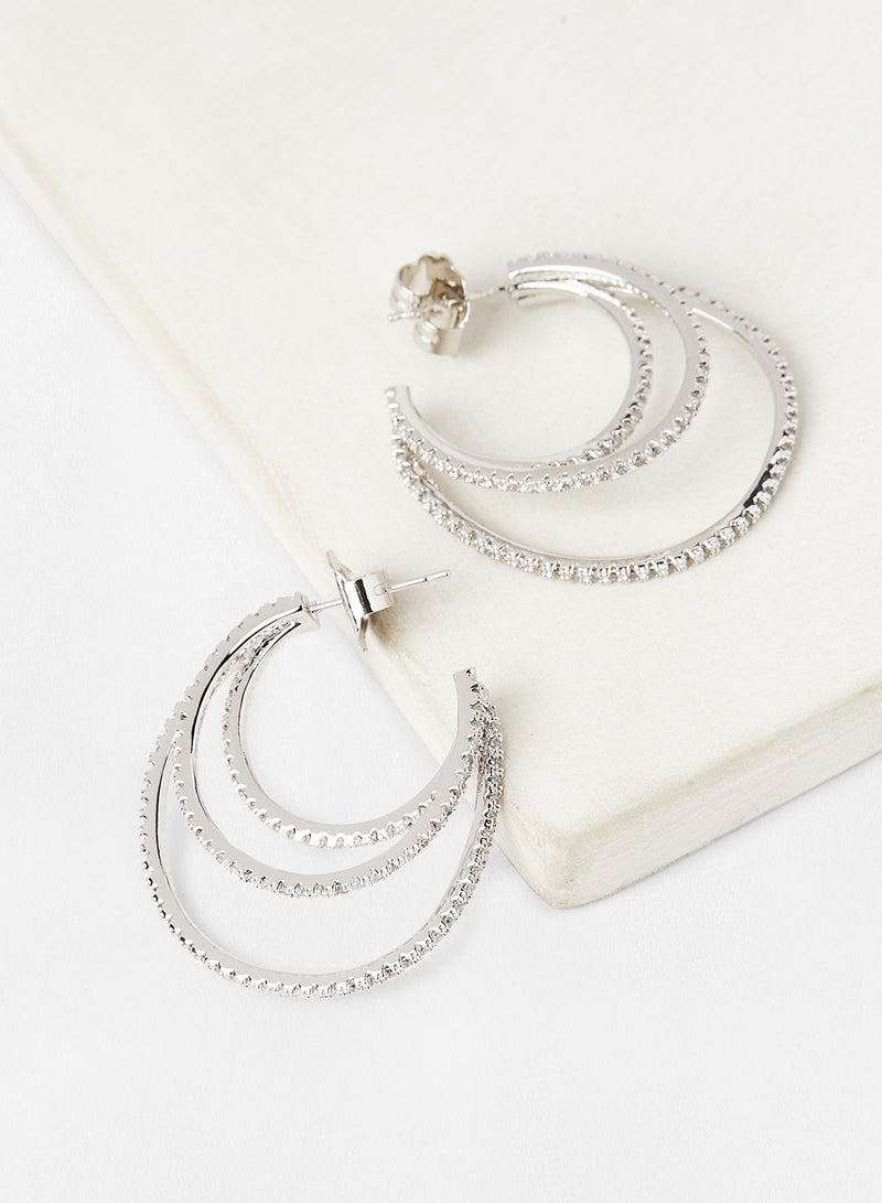 NIBEMINENT Triple Half Hoop Earrings  - Image 3