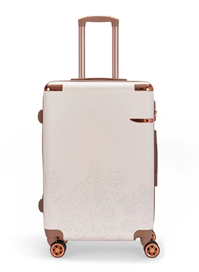 LIMRA Luggage set 5 pieces travel Bags with a distinctive design from limra Beige/gold