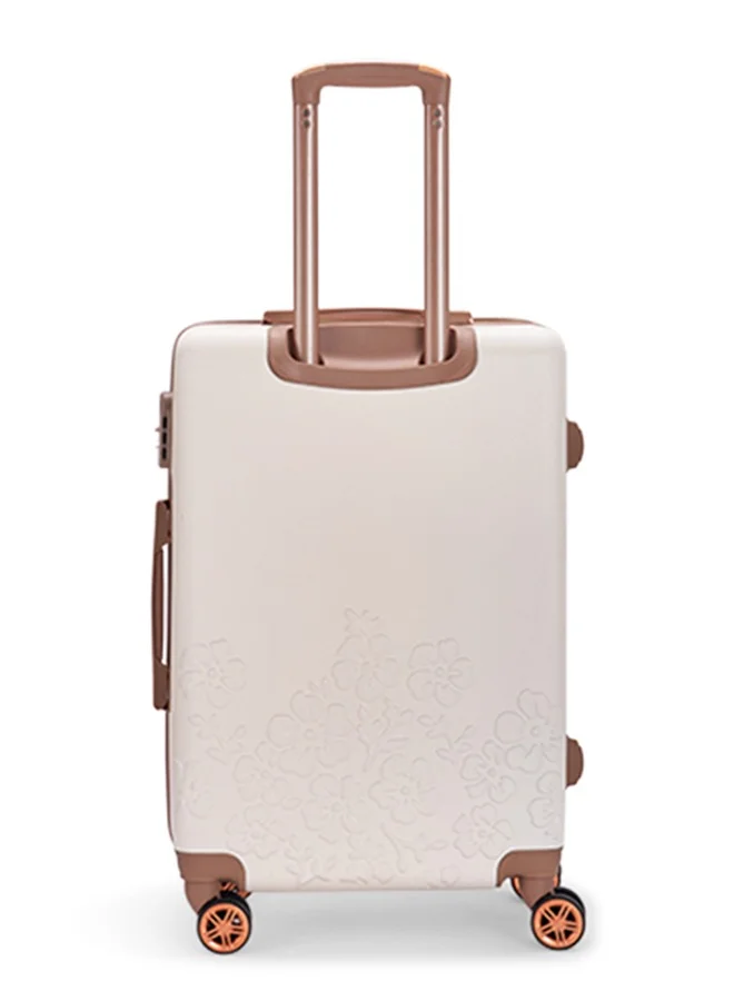 LIMRA Luggage set 5 pieces travel Bags with a distinctive design from limra Beige/gold