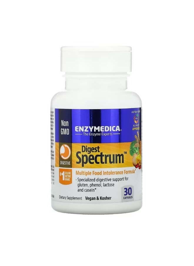 ENZYMEDICA Digest Spectrum Complete Food Intolerance Formula 30 Capsules  - Image 1