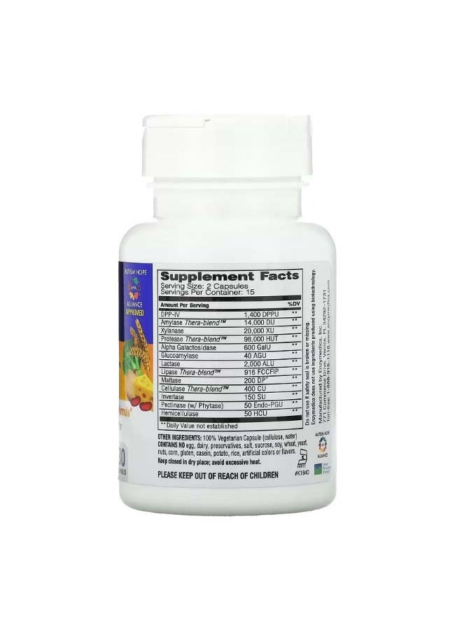 ENZYMEDICA Digest Spectrum Complete Food Intolerance Formula 30 Capsules  - Image 2