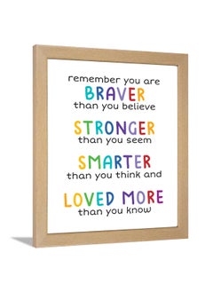 Chaka Chaundh Chaka Chaundh Always remember you are braver than you believe stronger than you seem smarter than you think loved more than you know Student Office Fathers Mothers day gift Girlfriend Boyfriend Birthday gift son daughter gift Brother Sister gift 14 X 11 Inches  - Image 1