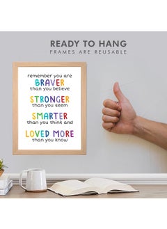 Chaka Chaundh Chaka Chaundh Always remember you are braver than you believe stronger than you seem smarter than you think loved more than you know Student Office Fathers Mothers day gift Girlfriend Boyfriend Birthday gift son daughter gift Brother Sister gift 14 X 11 Inches  - Image 4