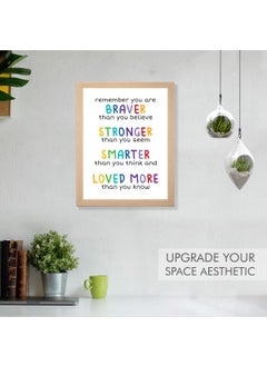 Chaka Chaundh Chaka Chaundh Always remember you are braver than you believe stronger than you seem smarter than you think loved more than you know Student Office Fathers Mothers day gift Girlfriend Boyfriend Birthday gift son daughter gift Brother Sister gift 14 X 11 Inches  - Image 5