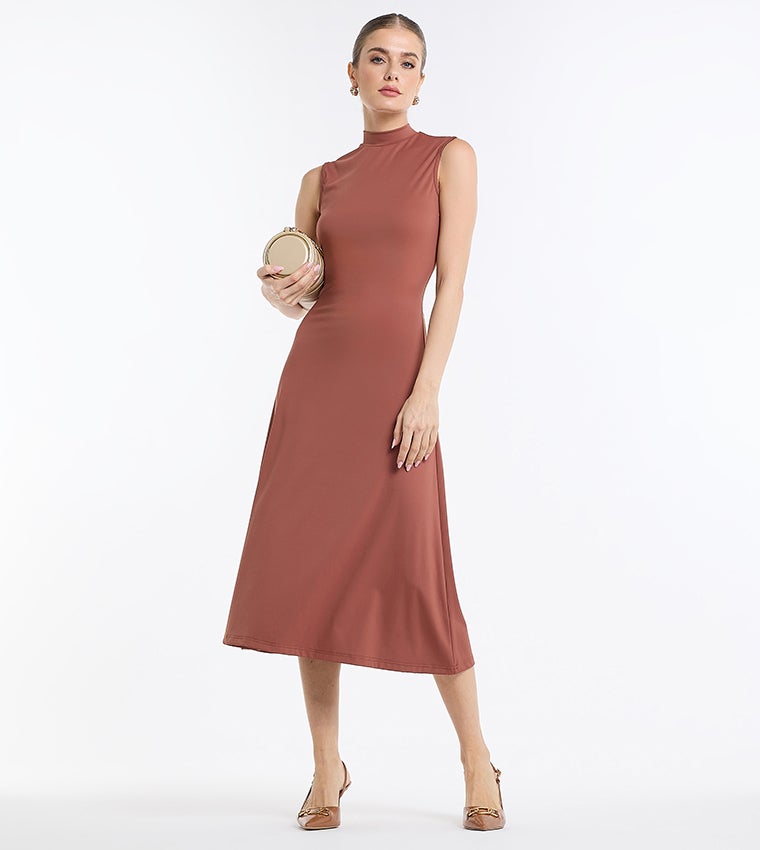 BCBG High Neck Midi Dress - Image 5