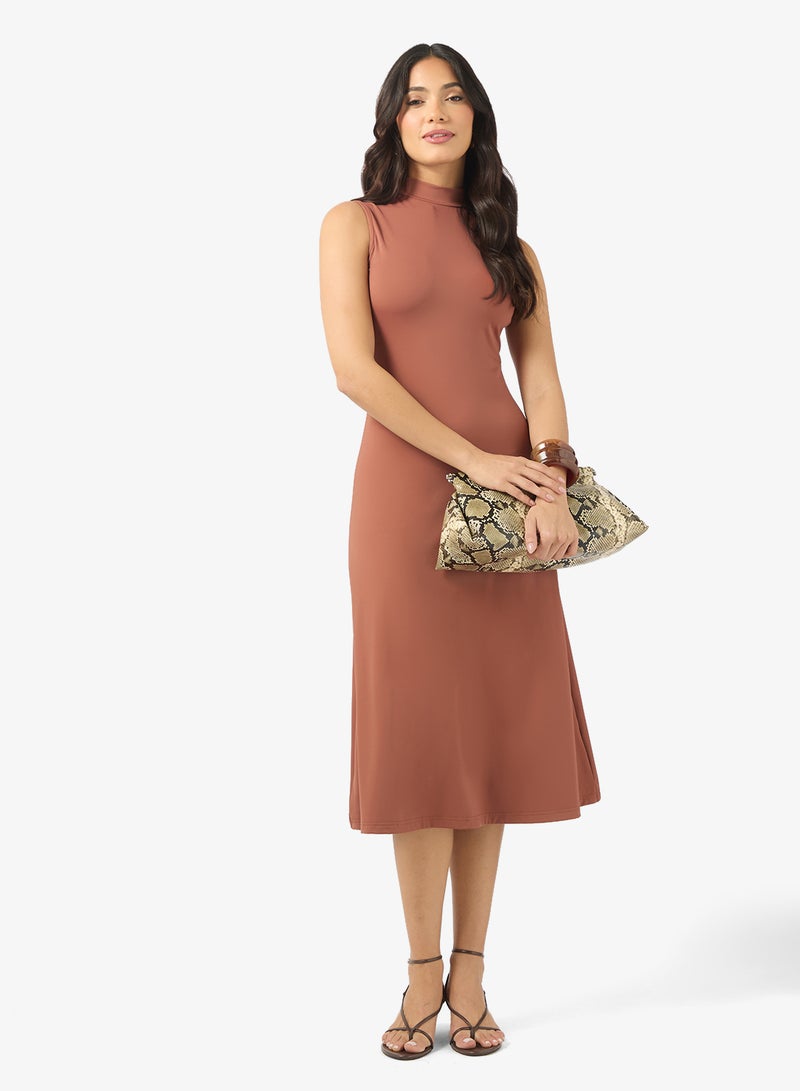 BCBG High Neck Midi Dress - Image 4