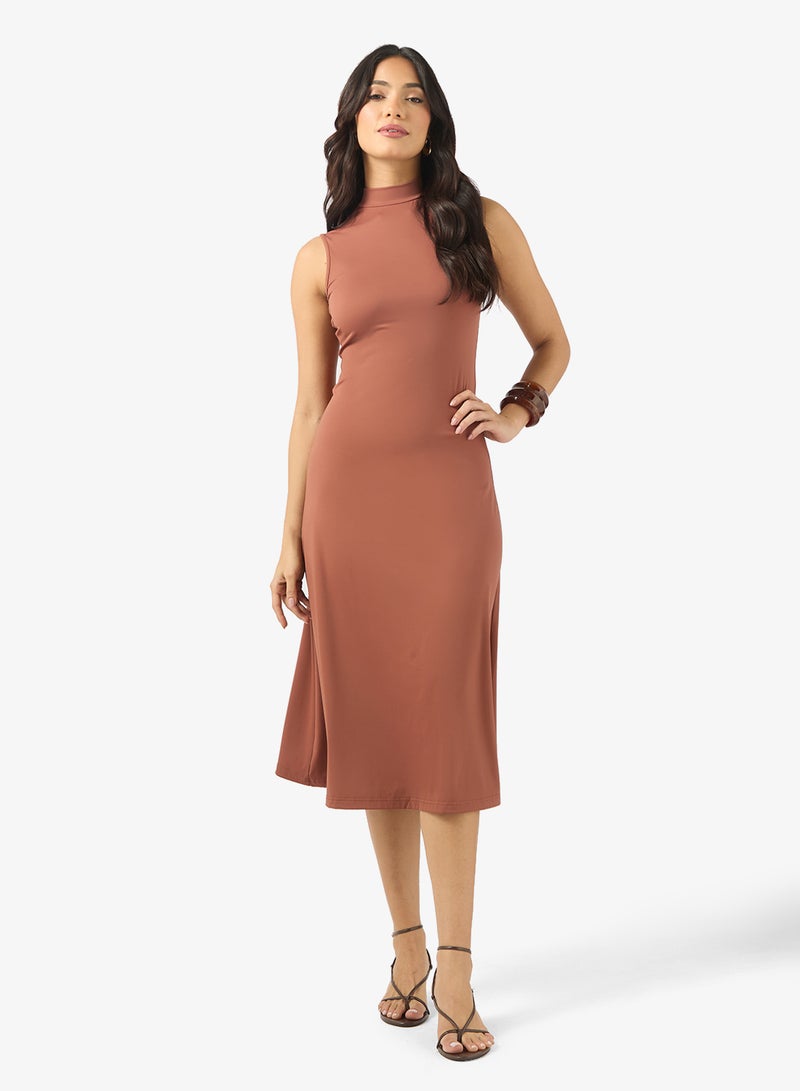 BCBG High Neck Midi Dress - Image 1