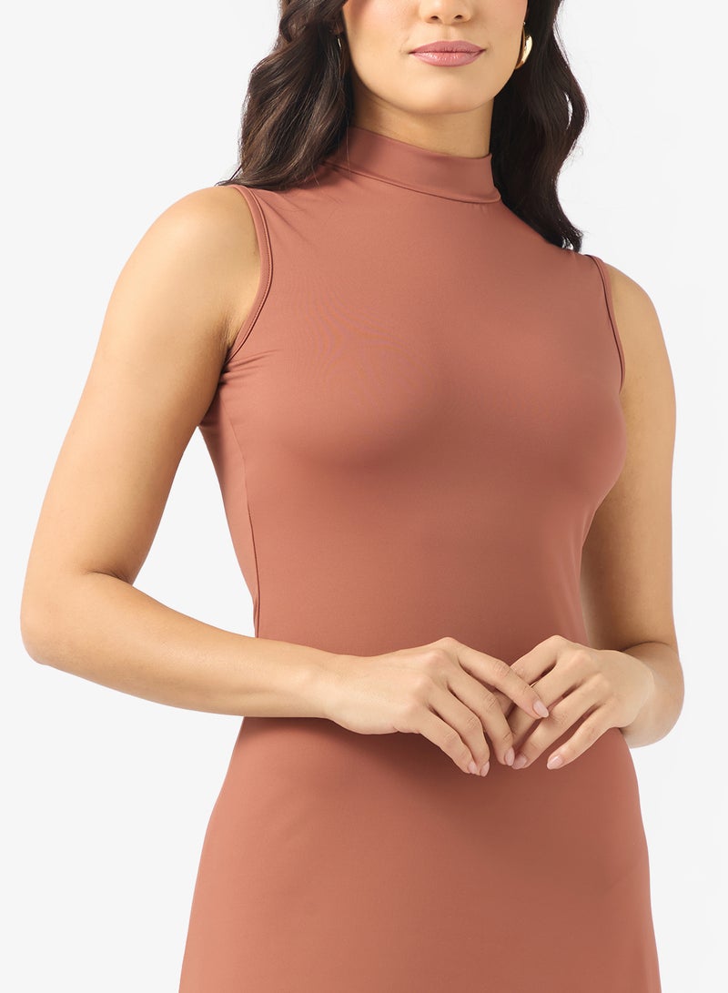 BCBG High Neck Midi Dress - Image 3