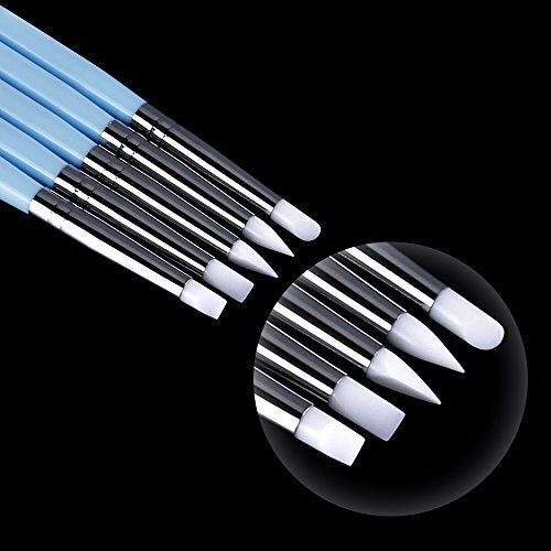 Caydo 9 Pieces Stylus Tools, 5 Pieces 2 Way Total 10 Different DIY Silicone and Ceramic Clay Indentation Tool and 4 Pieces Double-Ended Metal Ball Tools - Image 5