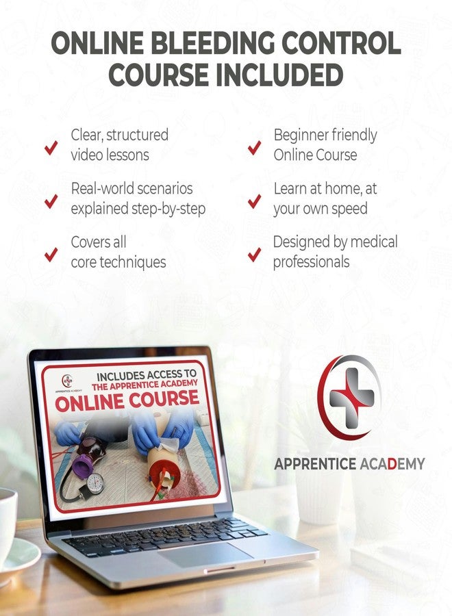 The Apprentice Doctor Stop The Bleed Kit by The Apprentice Doctor - Tourniquet NOT Included - Bleeding Control Kit with an Accredited Online Course Designed to Train Members of The Public & Training Medical Professionals - Image 4