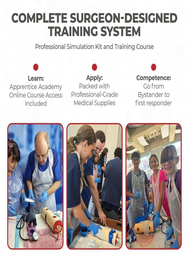 The Apprentice Doctor Stop The Bleed Kit by The Apprentice Doctor - Tourniquet NOT Included - Bleeding Control Kit with an Accredited Online Course Designed to Train Members of The Public & Training Medical Professionals - Image 2