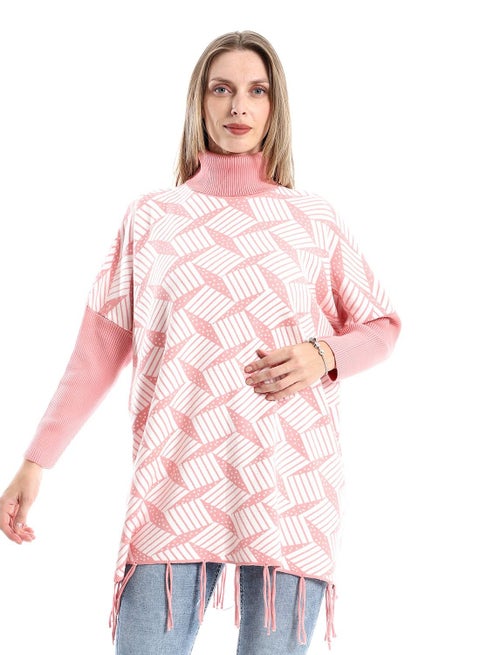 تيشرت حريمي صوف برقبة عالية