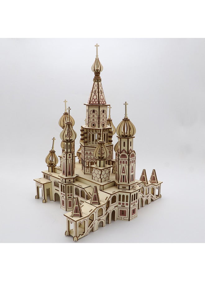 Generic Hot Sale Large St. Petersburg Three-dimensional Puzzle 3diy Handmade Model Building Blocks Quality High Difficulty Building Toy Factory-Color:Russian Castle  - Image 5