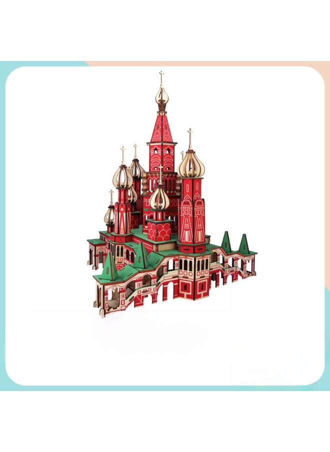 Generic Hot Sale Large St. Petersburg Three-dimensional Puzzle 3diy Handmade Model Building Blocks Quality High Difficulty Building Toy Factory-Color:Russian Castle  - Image 1