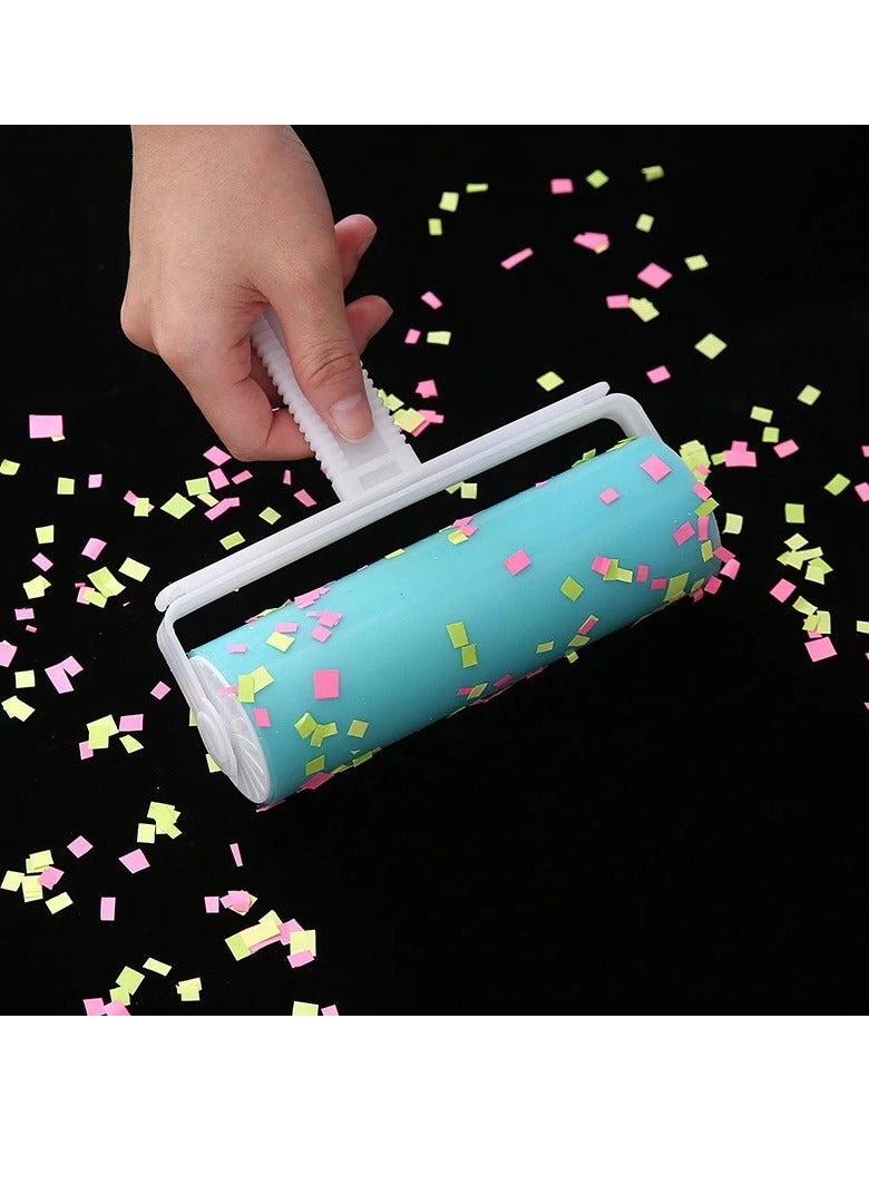 AROAQ Lint Roller, Washable And Reusable Lint Remover, Durable Portable Pet Hair Remover Roller, Compact Convenient Clothes Roller Deburring Brush To Remove Fur Dust And Pet Hair, (Green)  - Image 3