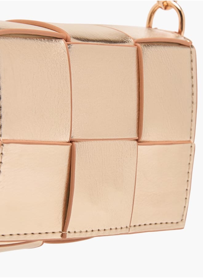 Flora Bella By Shoexpress Girls Textured Crossbody Bag With Detachable Strap And Flap Closure  - Image 4