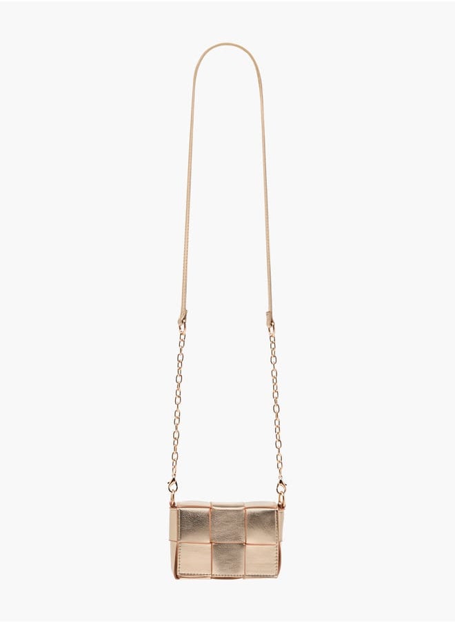 Flora Bella By Shoexpress Girls Textured Crossbody Bag With Detachable Strap And Flap Closure  - Image 2