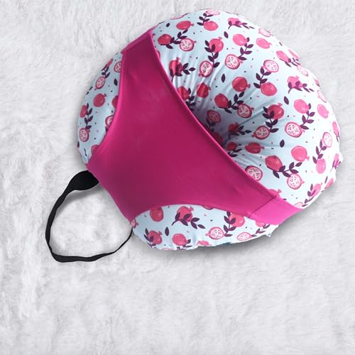 Kradyl Kroft 5in1 Baby Feeding Pillow with 100% Cotton Removable Cover | Breastfeeding Pillow | Nursing Pillow with Belt and Hoop (Pomegranate) - Image 3