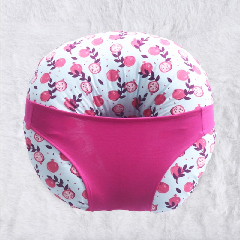 Kradyl Kroft 5in1 Baby Feeding Pillow with 100% Cotton Removable Cover | Breastfeeding Pillow | Nursing Pillow with Belt and Hoop (Pomegranate) - Image 5