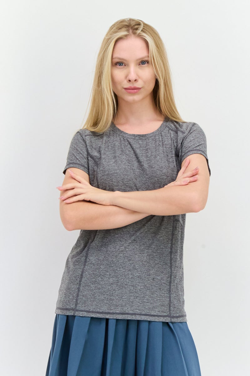 HEAD Women Sportswear Fit Short Sleeve Outdoor T-Shirt, Grey - Image 1