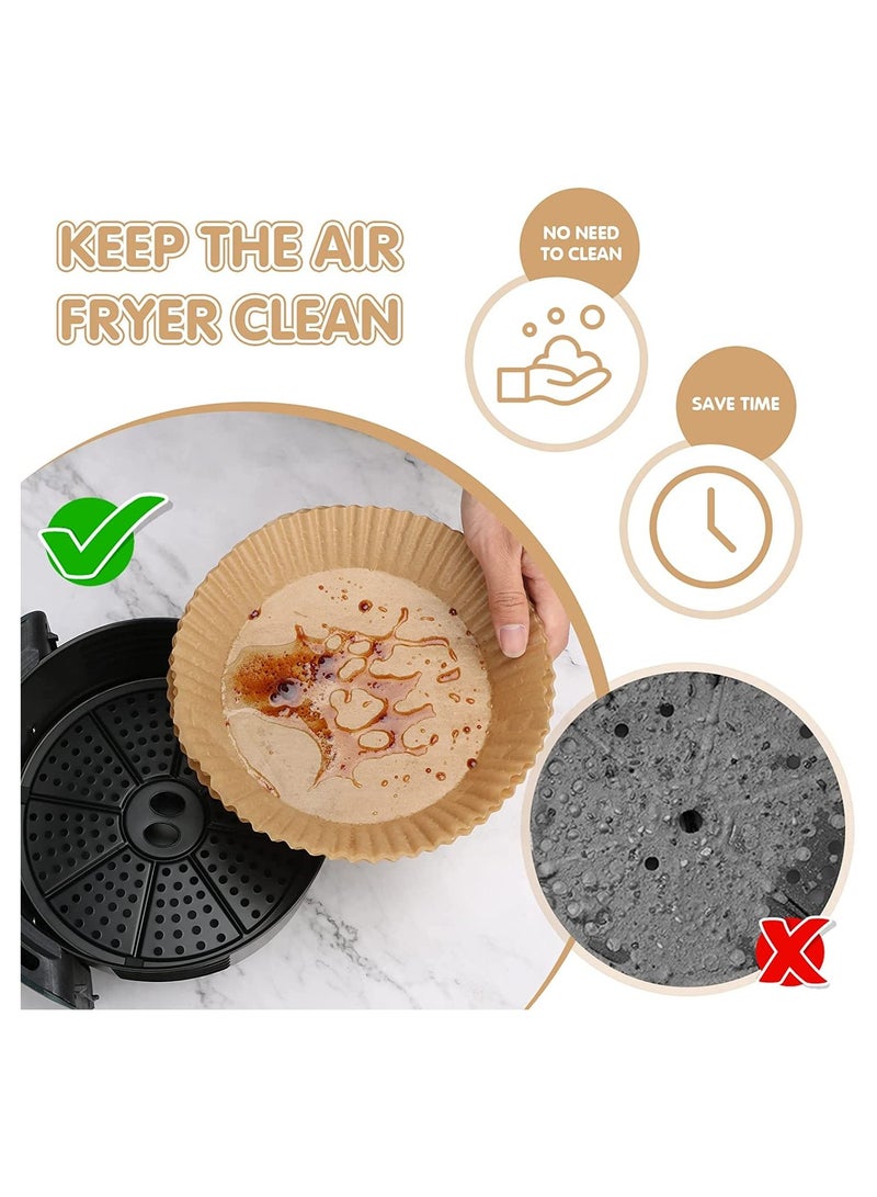 50 Pieces Food Grade Air Fryer Parchment Paper Waterproof Non-Stick Parchment Paper for Air Fryer Oven Baking - Image 5