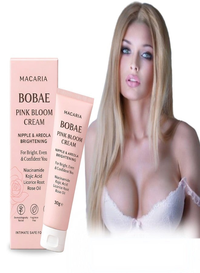 MACARIA كريم بوباي بينك بلوم لتفتيح وتبييض حلمات وهالات الثدي بزيت الورد - Image 1