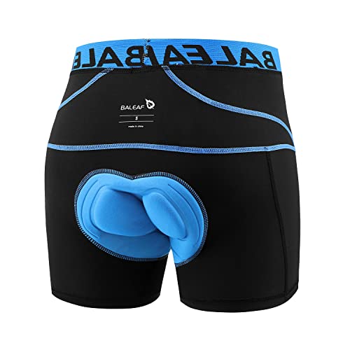 baleaf Men's 3D Padded Bike Shorts Cycling Underwear MTB Liner Road Biking Bicycle Clothes Blue S - Image 4