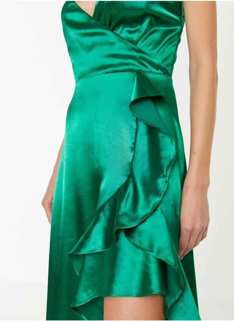 trendyol High Low Ruffle Detail Cami Dress