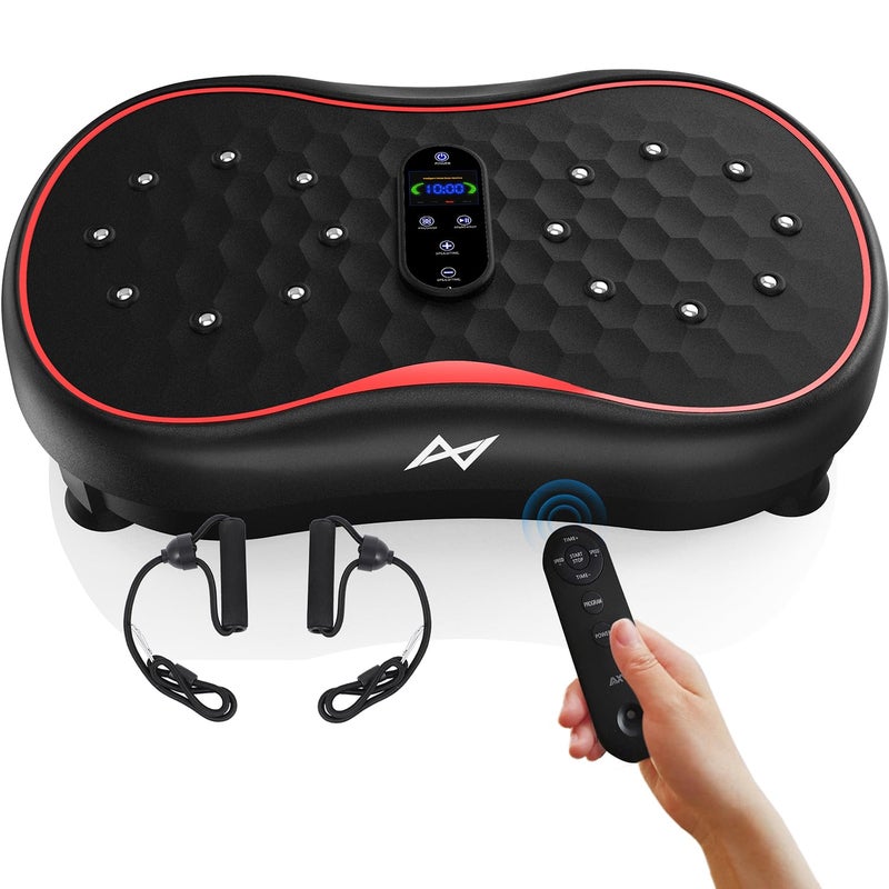 AXV Vibration Plate Fitness Platform Exercise Machine Vibrating Shaking Full Body Shaker Workout Vibrate Stand Shake Board Sport Gym for Weight Loss Fat Burner for Women Men - Image 1