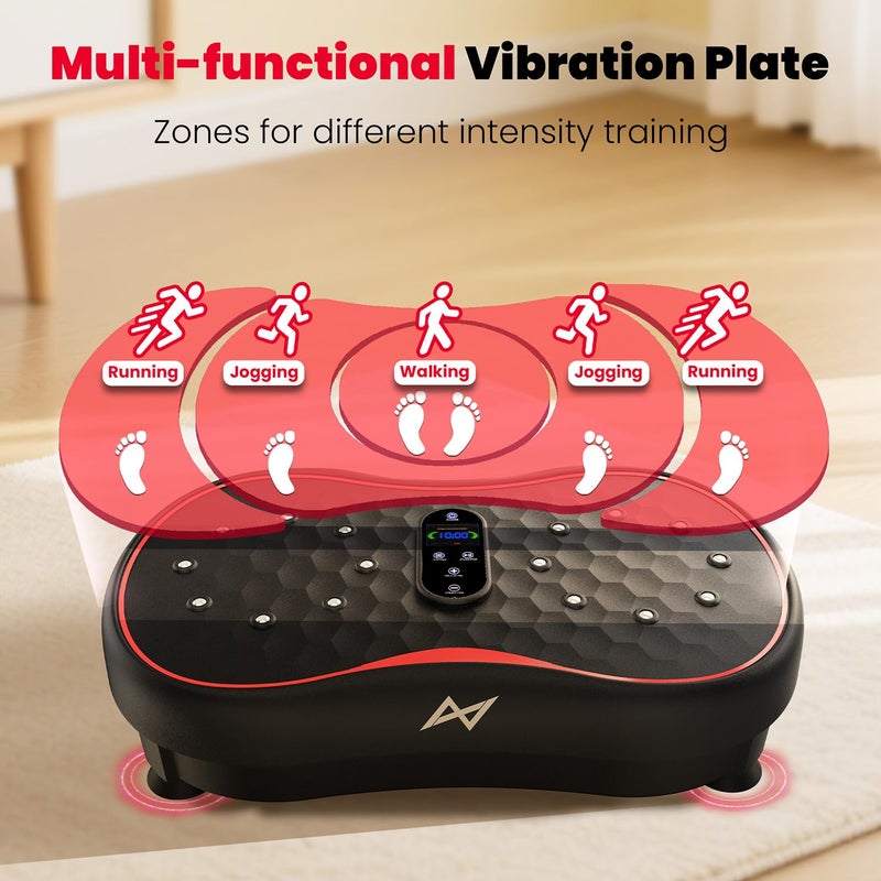 AXV Vibration Plate Fitness Platform Exercise Machine Vibrating Shaking Full Body Shaker Workout Vibrate Stand Shake Board Sport Gym for Weight Loss Fat Burner for Women Men - Image 5