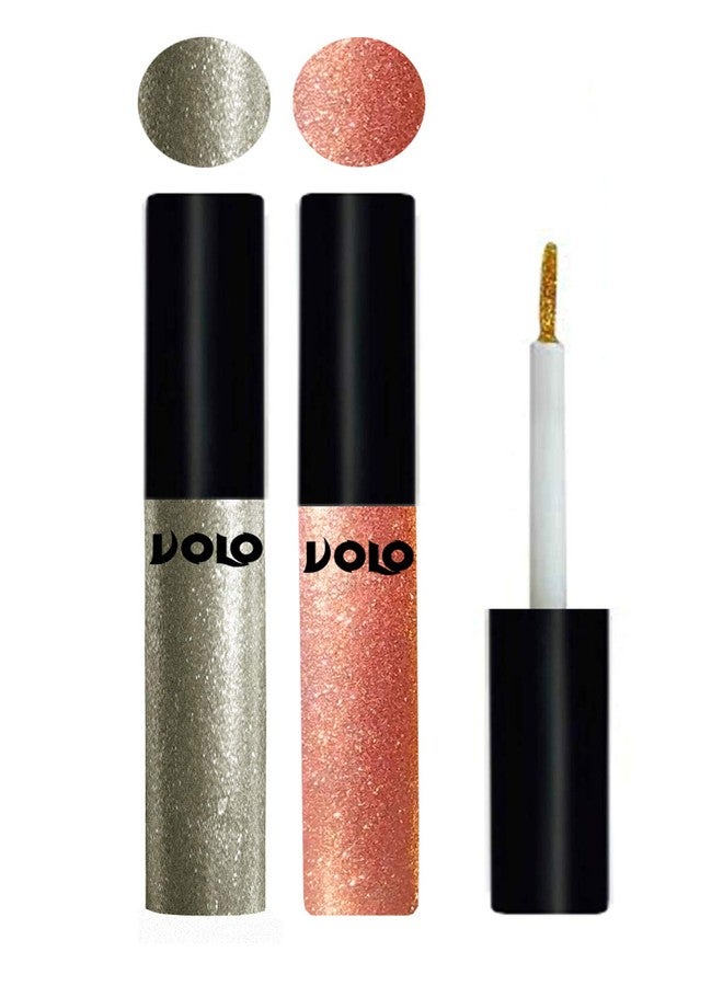 Volo WATERPROOF GLITTER EYE LINER (Light Copper & Rose Gold) - Image 2